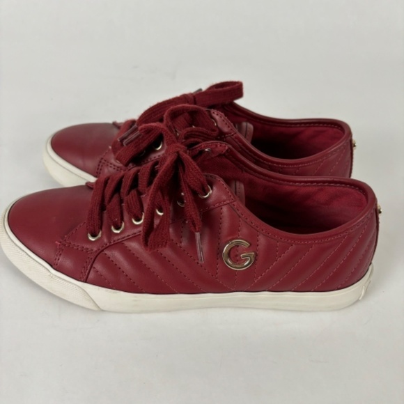 GBG Los Angeles Shoes - GBG Los Angeles Red Shoes/Sneakers Gold Logo Side and Back Size 7.5